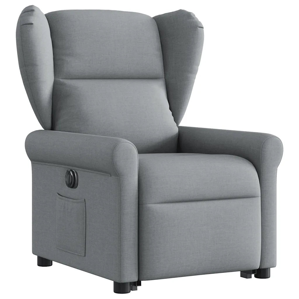 Poltrona Reclinante Alzapersona Elettrica Grigio Chiaro Tessuto 3303394