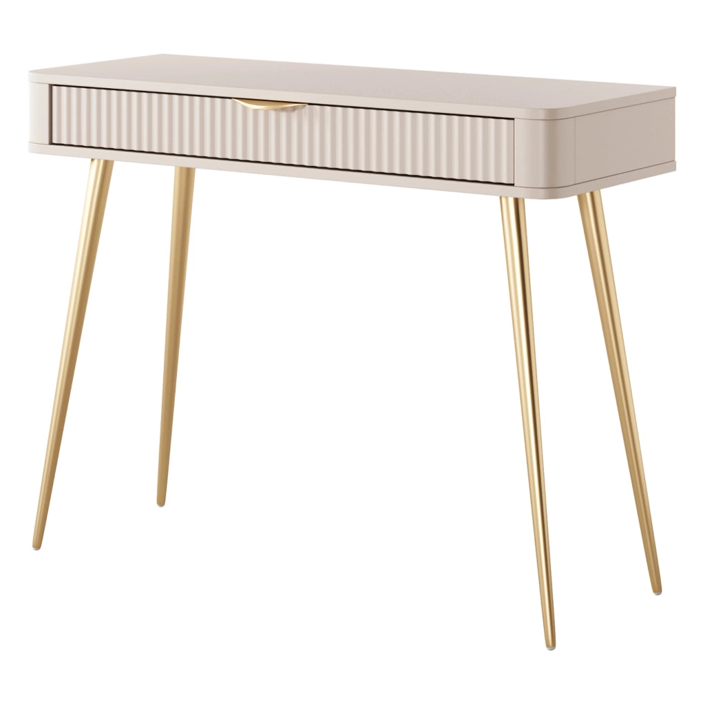 Mobile da Trucco Katerara, Toeletta un Cassetto, 100x38x78h cm Beige