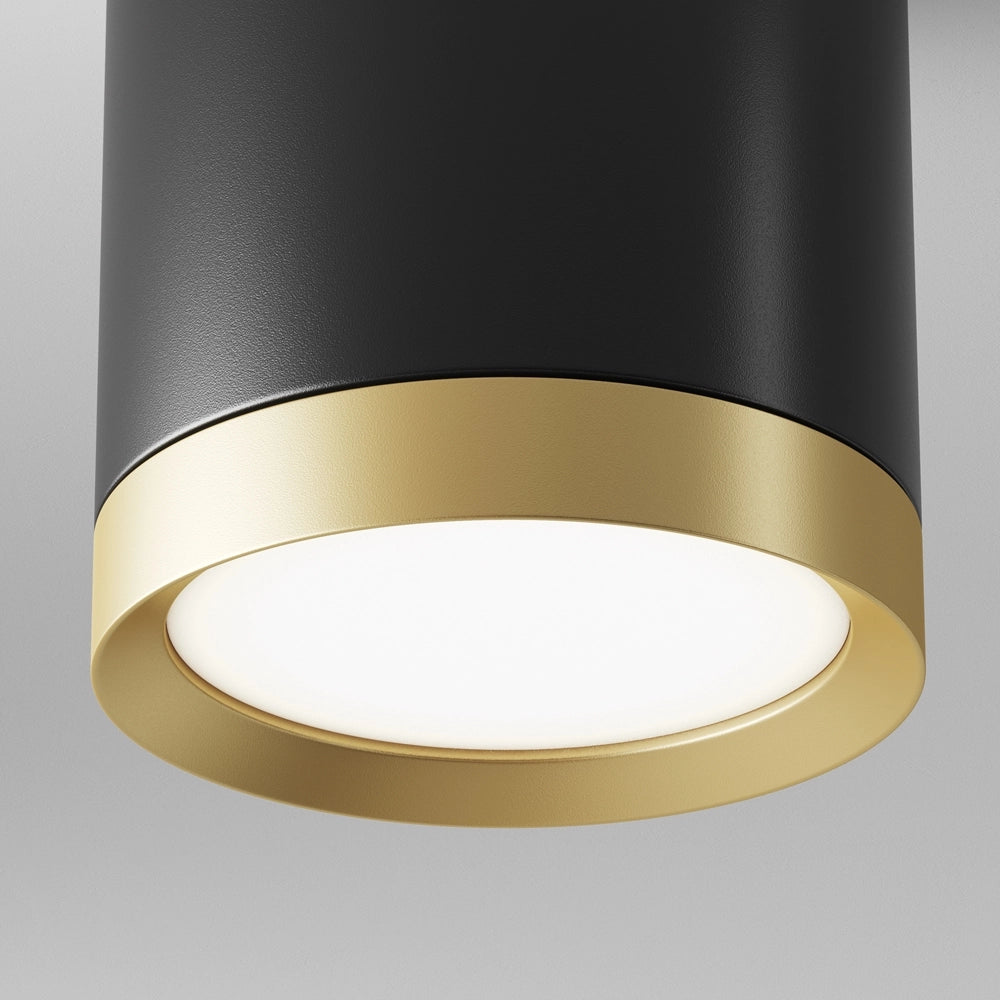 Plafoniera spot Maytoni Hoop nero/oro GX53 a superficie 9,6cm