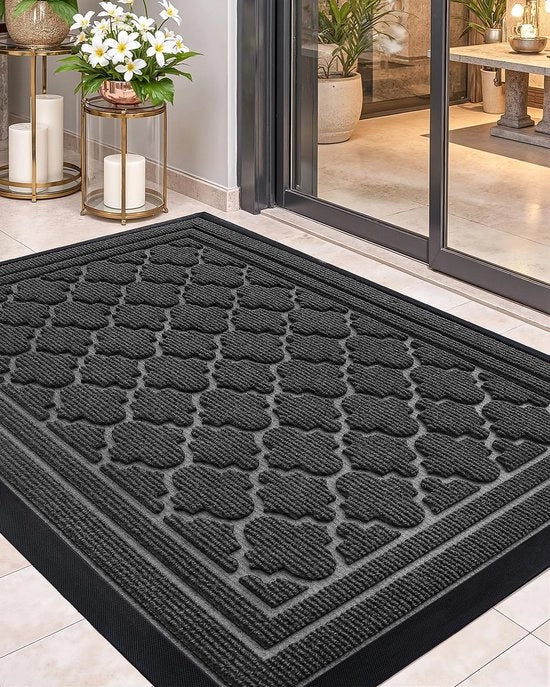Matte antiscivolo per esterni - 60x90cm - Robusto - Impermeabile - Per porta esterna - Superficie assorbente - Matto di ingresso