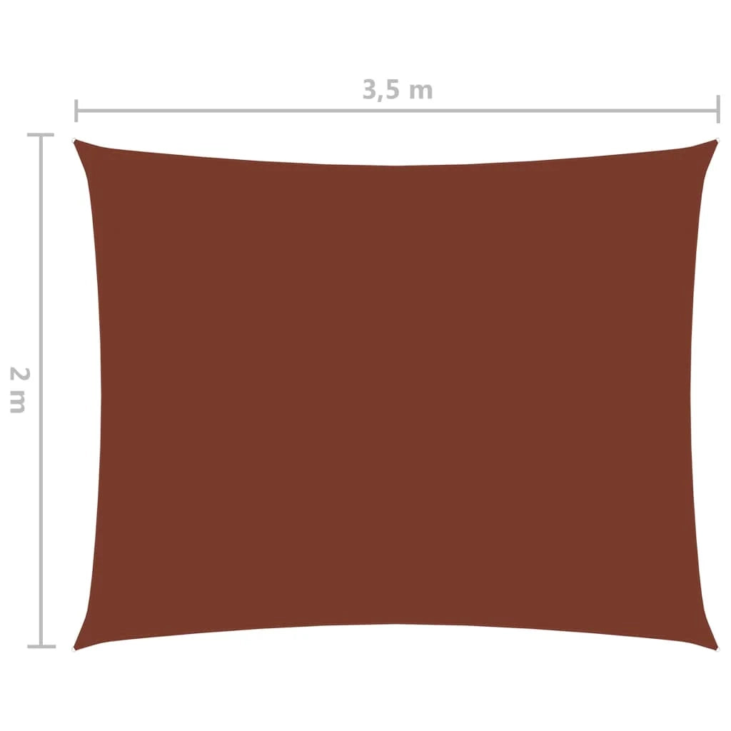 Vela ombreggiante/ombrellone rettangolare 2 x 3,5 m in tessuto oxford color terracotta 02_0009607