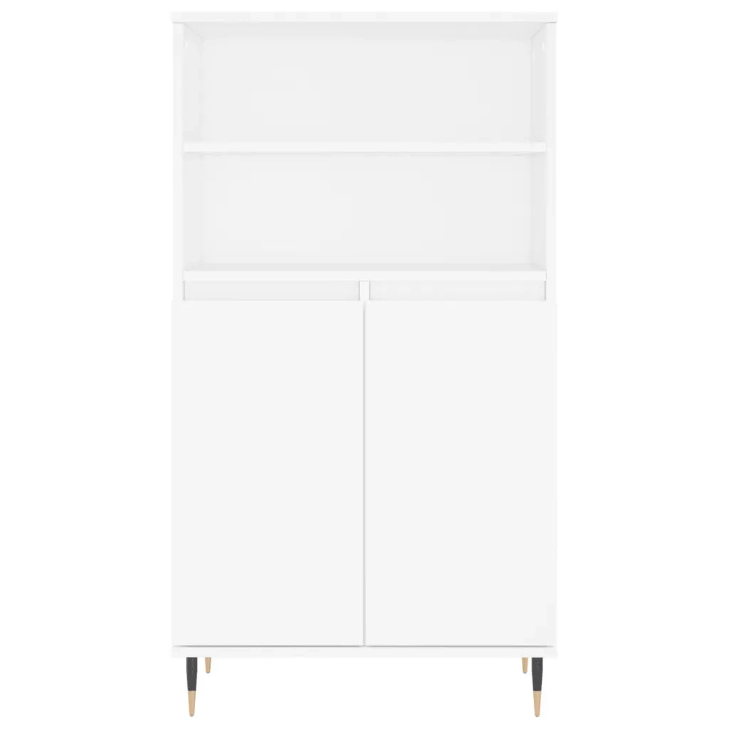 Credenza Alta Bianca 60x36x110 cm in Legno Multistrato 831476