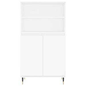 Credenza Alta Bianca 60x36x110 cm in Legno Multistrato 831476