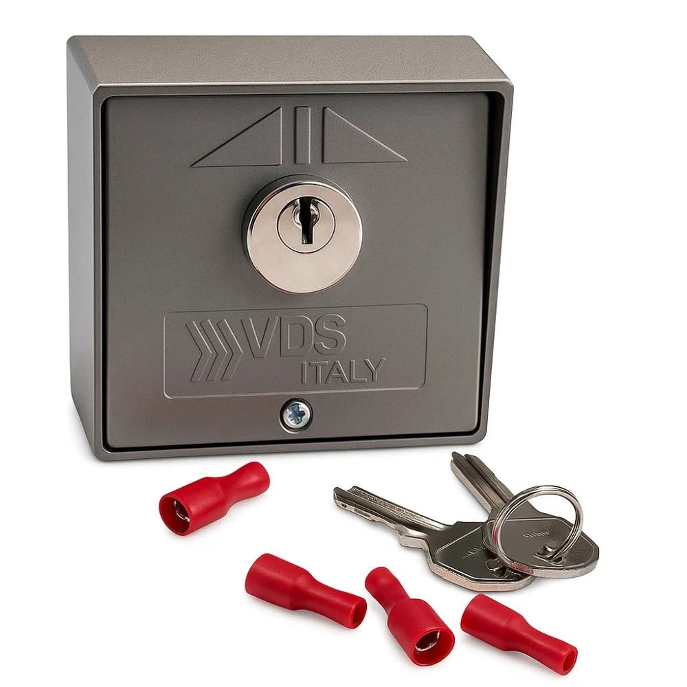 Vds 198/2 selettore da parete con chiave in alluminio alta sicurezza grigio