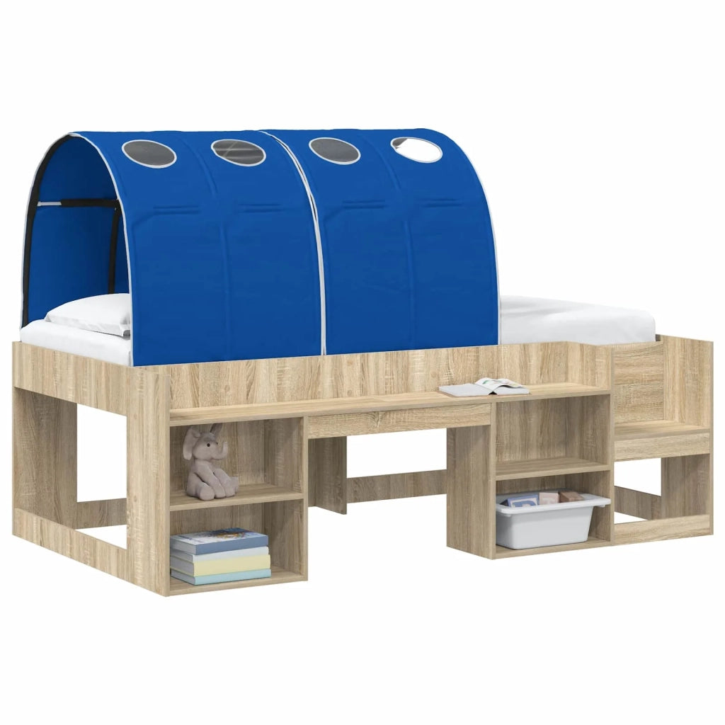 Tunnel per Letto 2 pcs Blu 211 x 67.5 x 2 cm Poliestere