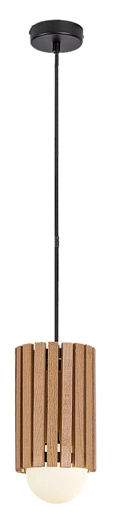 Lampada sospesa Noxelle 1xG9 sfera nera legno Rabalux