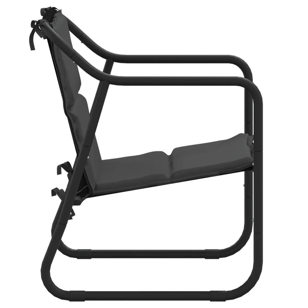 Set Salotto da Giardino 3 pz con Cuscini in Acciaio Antracite 364107