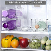Organizzatore per frigorifero, set - camera di stoccaggio, snack, lattine, cucina, ALTA QUALITÀ MATERIALE, 4 Pacchi