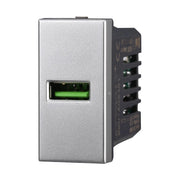 Modulo Presa Caricatore USB 5V 2,1A Colore Grigio Compatibile Con Bticino Axolute
