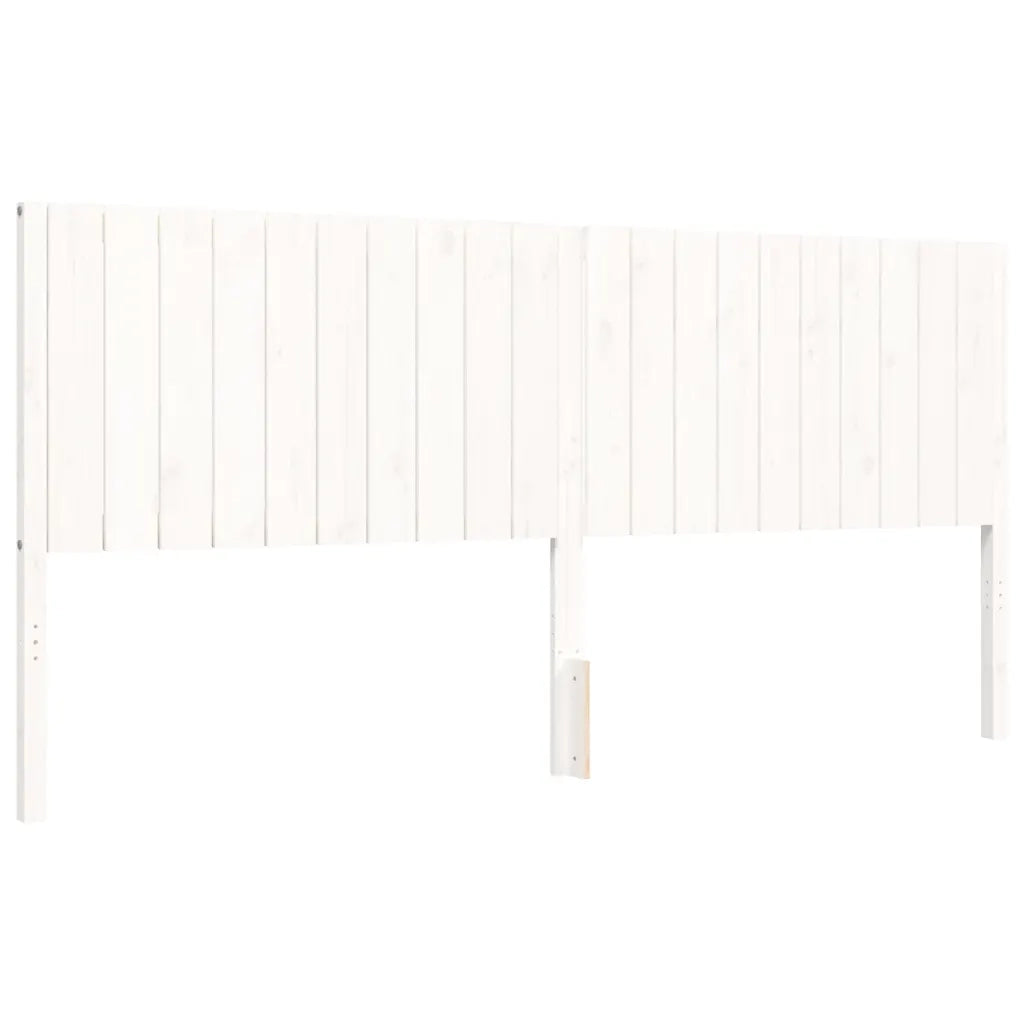 Giroletto senza Materasso Bianco 200x200 cm Legno Massello Pino 3192967