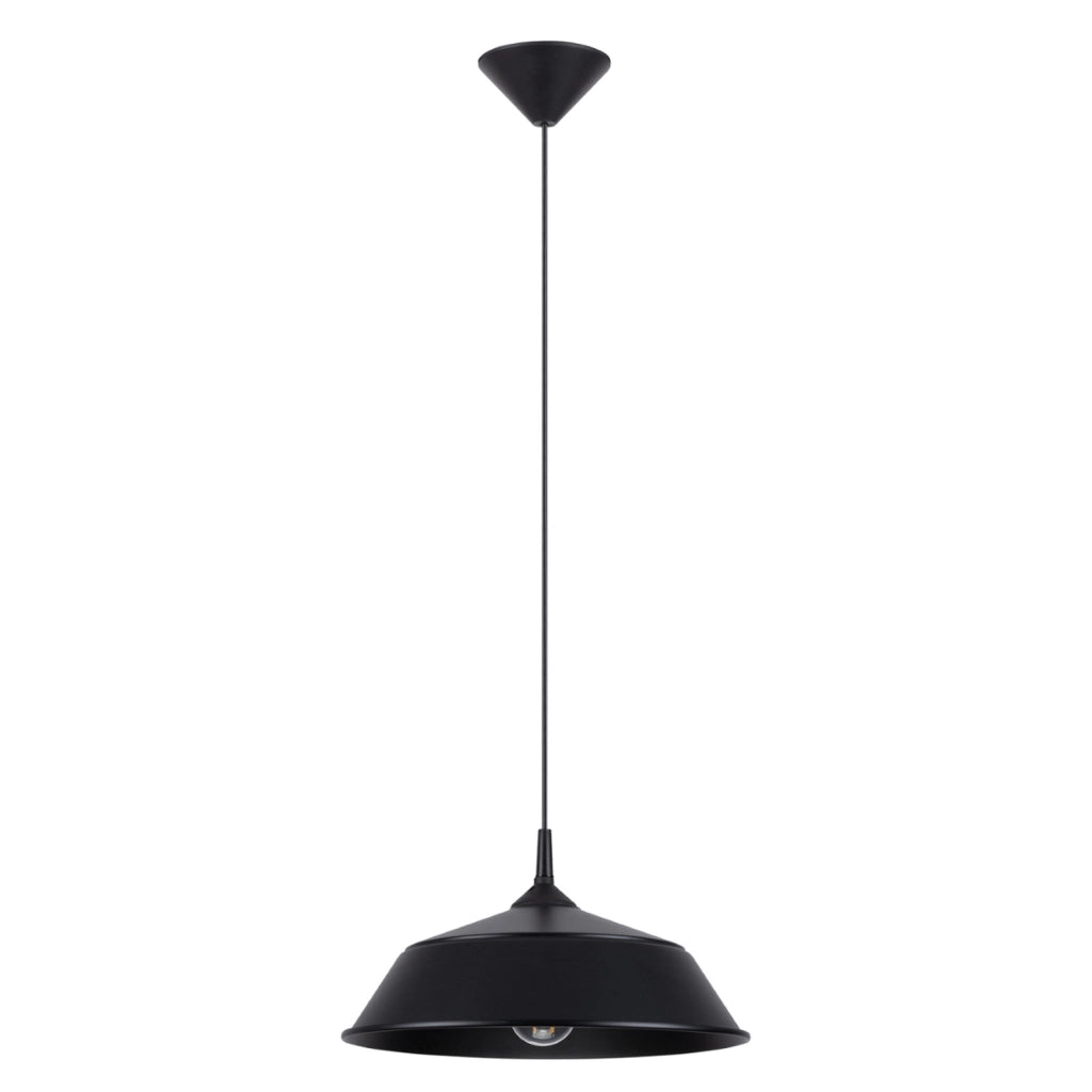 Lampada a sospensione cupola nera DAGMAR E27 Pure Lume