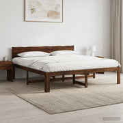 Letto matrimoniale con testiera ROSTOCK Marrone Scuro 3405467