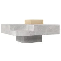 Tavolino da soggiorno, con scatola portaoggetti estraibile, 72×72×30 cm, Grigio