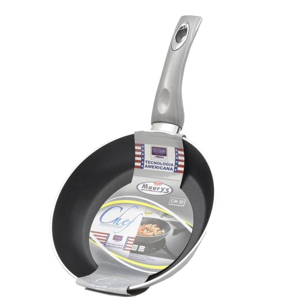 MAURY'S CHEF INDUCTION PADELLA 20 CM ANTIADERENTE CON FONDO IN TECNOLOGIA XYLAN