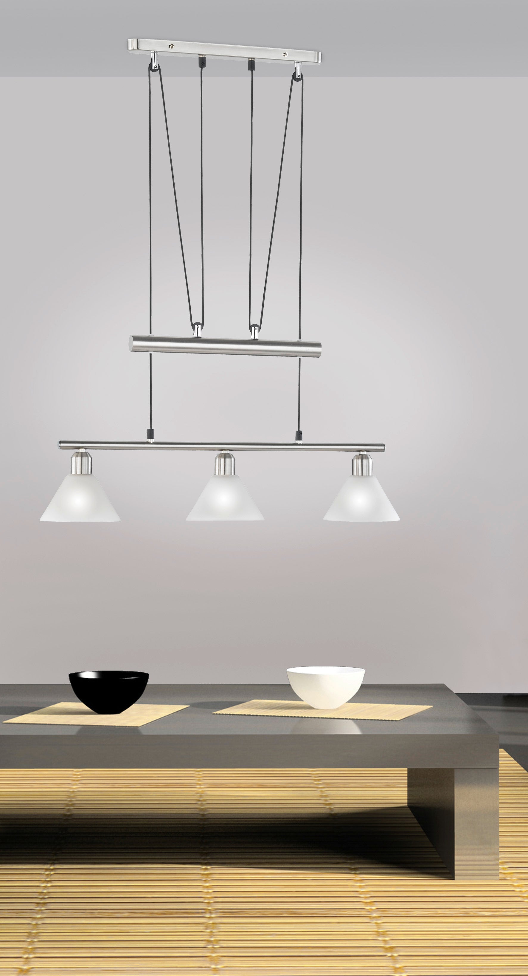 Lampada a Sospensione da Interno  E14 in Metallo Nickel Opaco