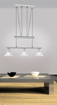 Lampada a Sospensione da Interno  E14 in Metallo Nickel Opaco