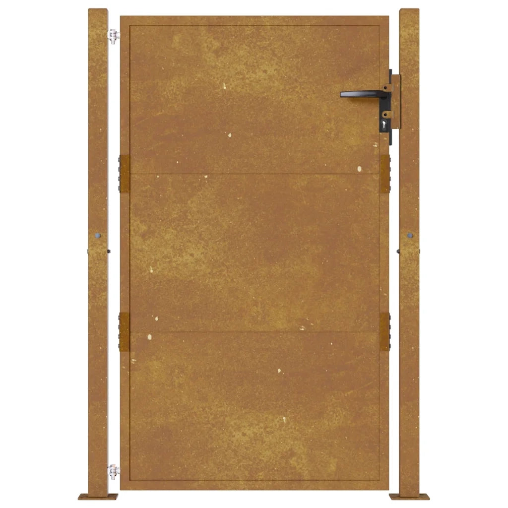 Cancello da giardino 100x125 cm in acciaio Corten 153204