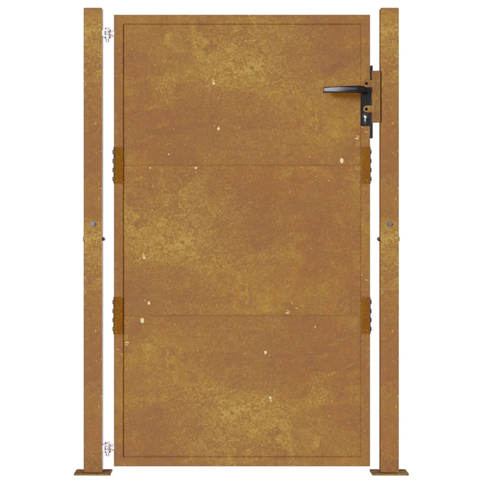 Cancello da giardino 100x125 cm in acciaio Corten 153204