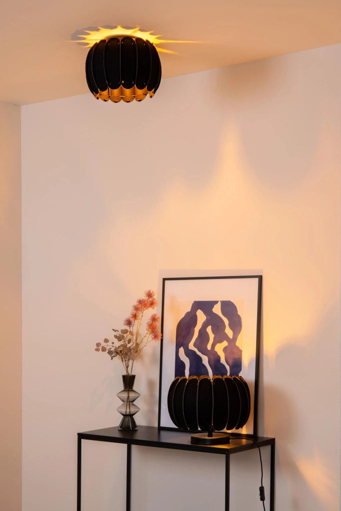 Plafoniera Lucide Spencer nera feltro 30cm 1xE27 40W