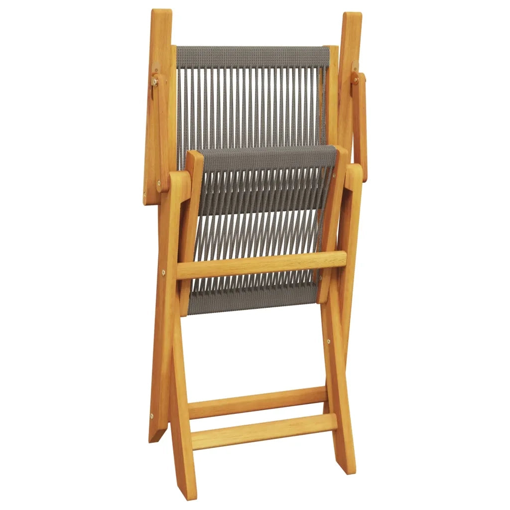 Set da Pranzo da Giardino 7 pz Polipropilene e Legno Massello 3281710