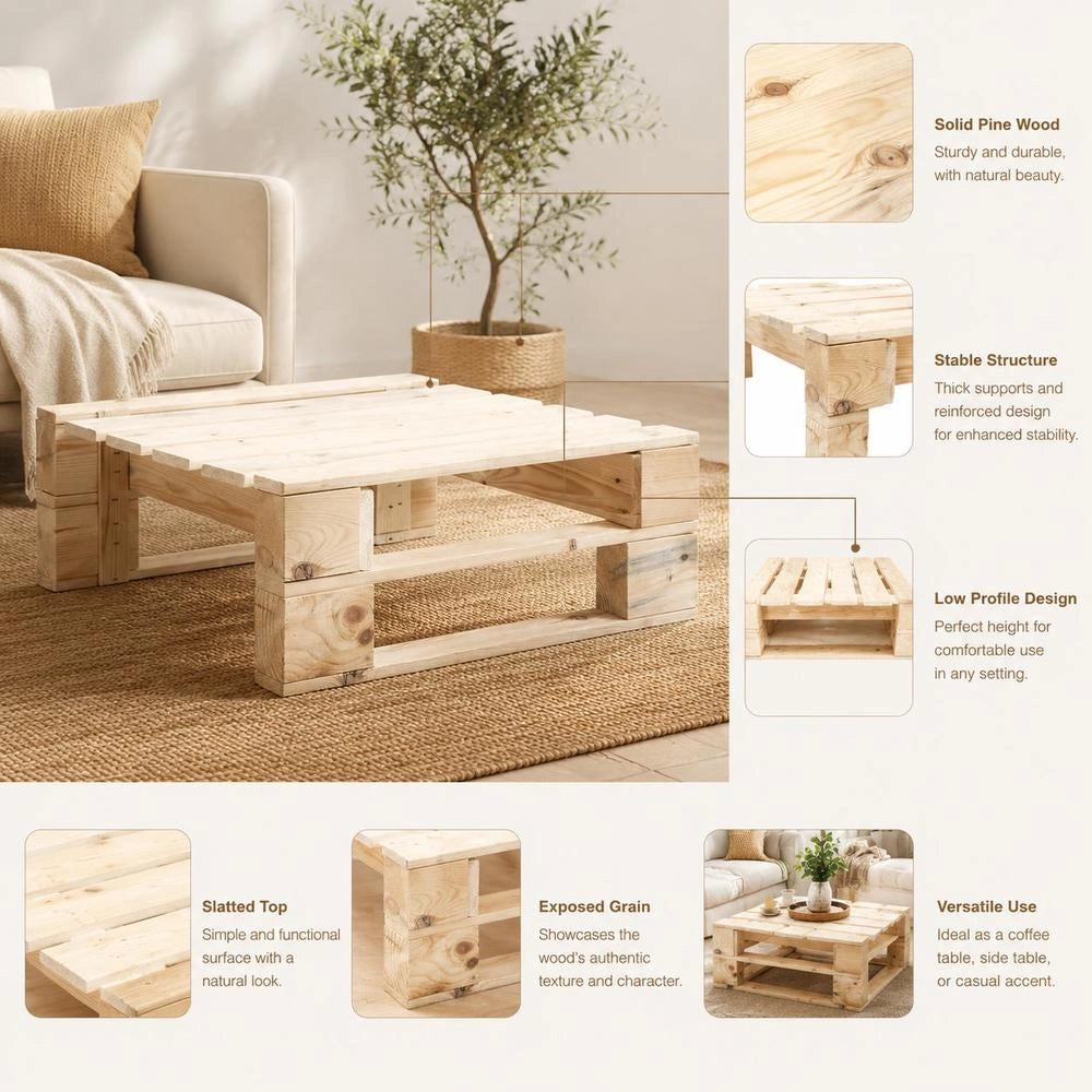 Outdoor Ottoman Pallet Wood