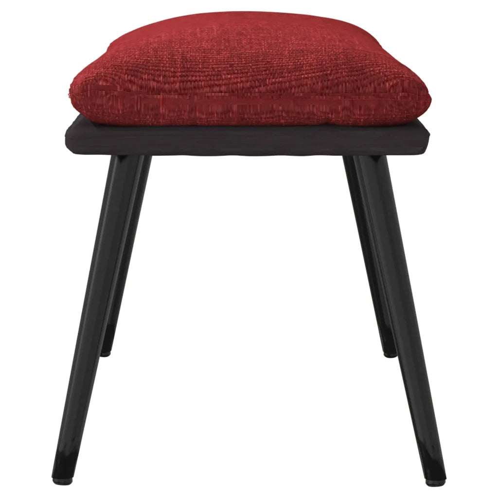 Sgabello Rosso Vino 45x29,5x39 cm in Tessuto e Similpelle cod mxl 73347