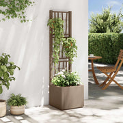 Vaso da Giardino con Trellis Marrone 36 x 36 x 140 cm PP 42036842