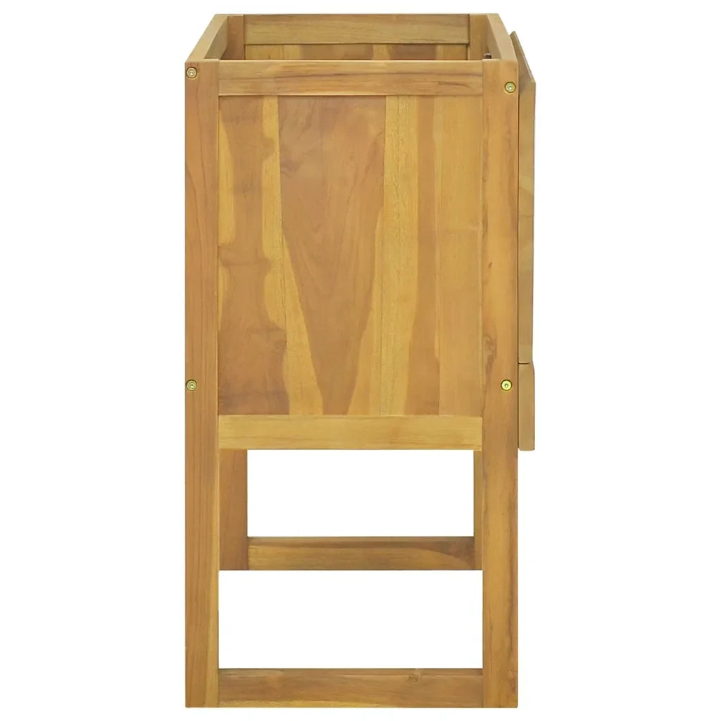 Elegante mobiletto da bagno di grande capacità 90 x 40 x 75,5 cm realizzato in legno di teak naturale 02_0046968