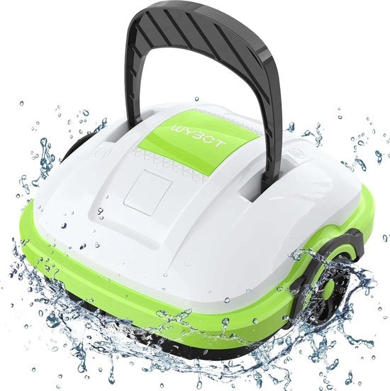 Robot per piscina senza fili con doppia motorizzazione, forte aspirazione e sistema di ritorno automatico per piscine fino a 50 m²