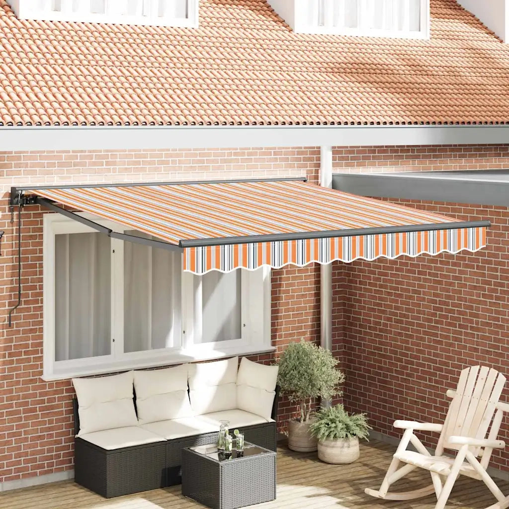vidaXL Tenda Retrattile Striscia Multicolore 300x250 cm Tessuto
