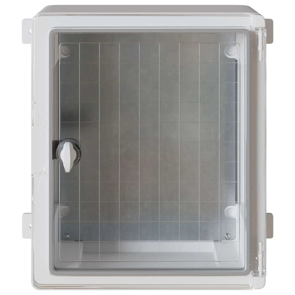 Armadio elettrico moderno 30 x 16,5 x 35 cm resistente stile contemporaneo uso interno/esterno plastica grigia 02_0058210