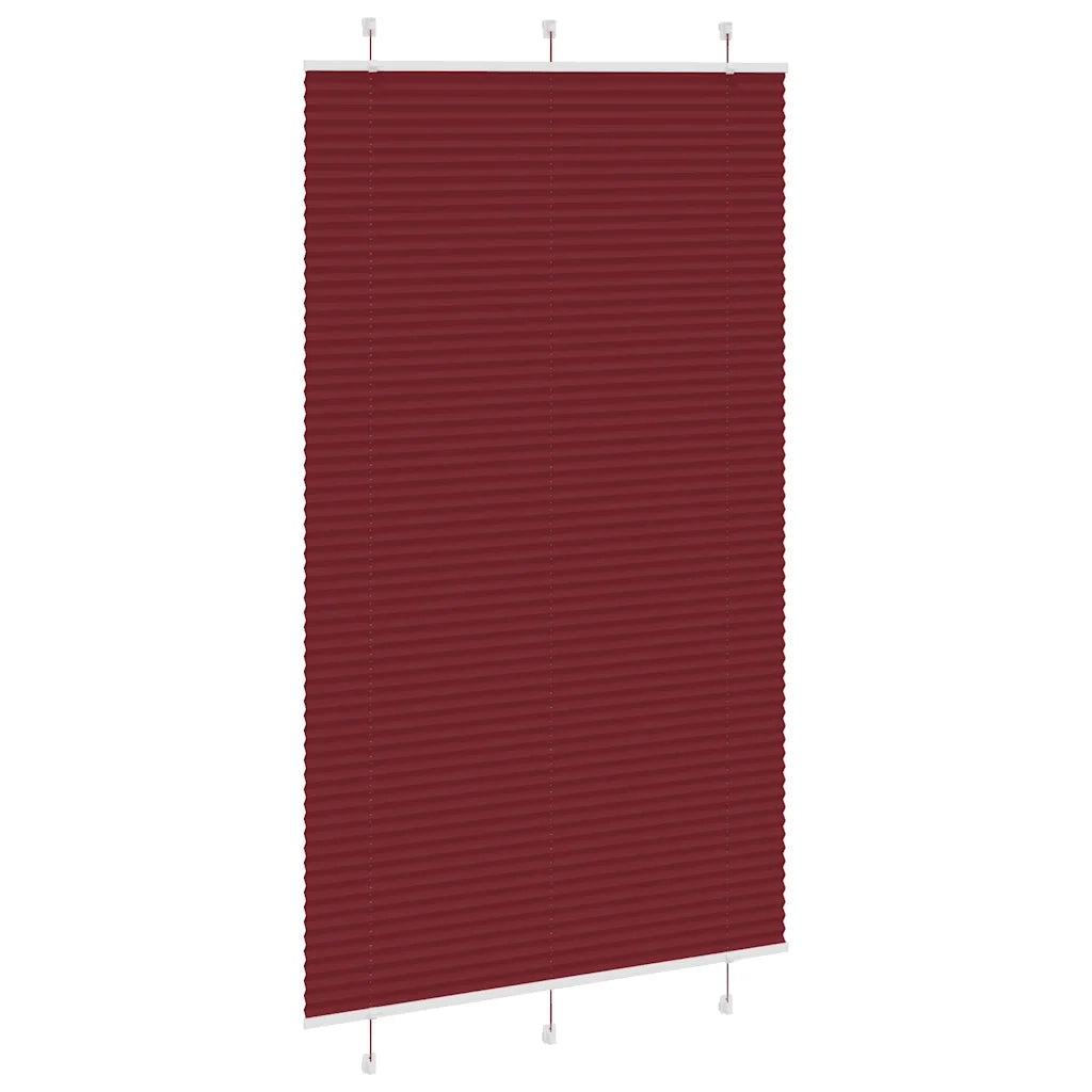 vidaXL Tenda Plissettata Rosso Bordeaux 115x200 cm Larghezza Tessuto