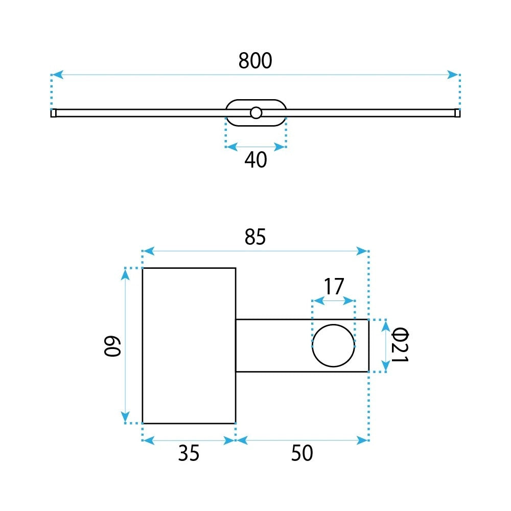 Applique Da Bagno Led APP1891-1W 80 Cm Gold