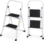 Vouwladder portatile a 2 rami con pedale antislip - capacità di carico 350 lbs per cucina e uso domestico