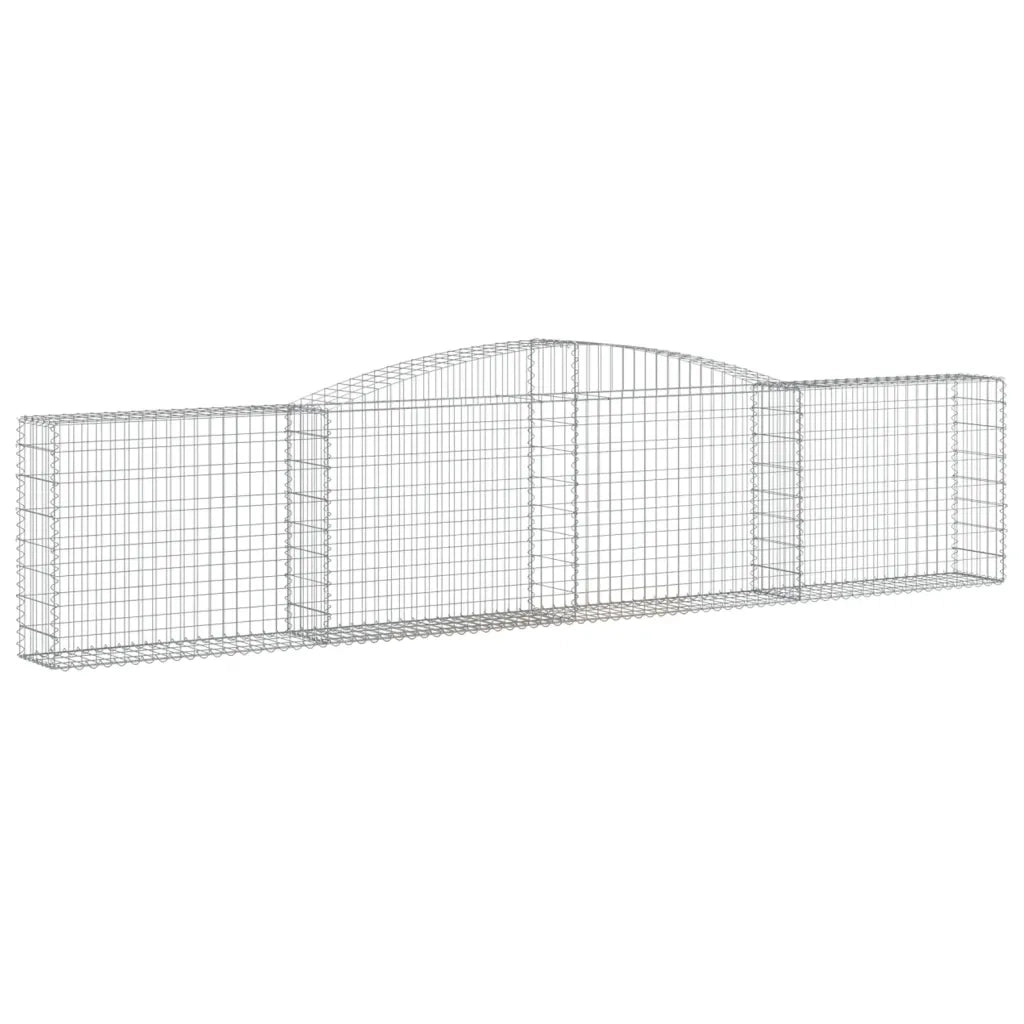 Cesti Gabbioni ad Arco 4 pz 400x30x80/100 cm Ferro Zincato