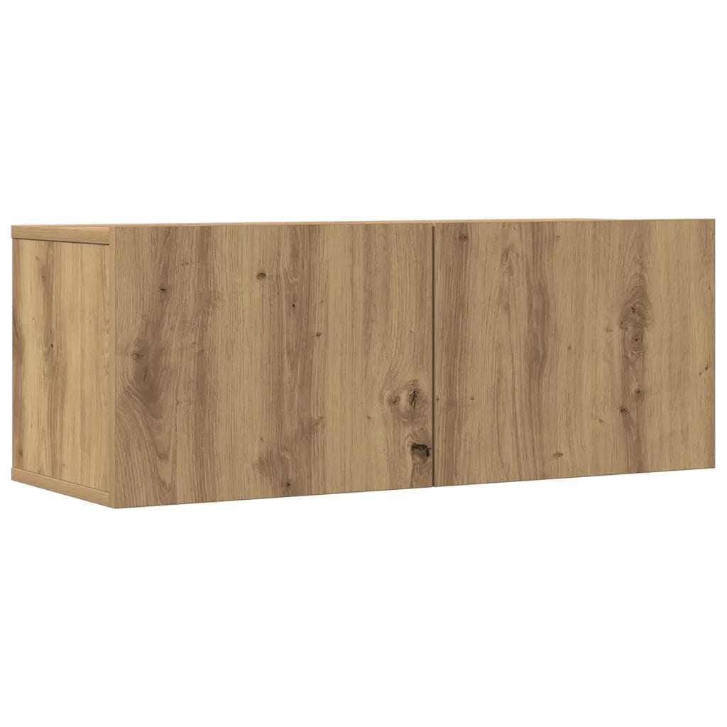 Set Mobile TV 5 pz Montato a Parete Rovere in Legno Multistrato 3329200