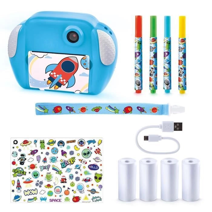 PHOTO CREATOR - Fotocamera a stampa istantanea Junior - Tema razzo - CLK 011 - Canal Toys