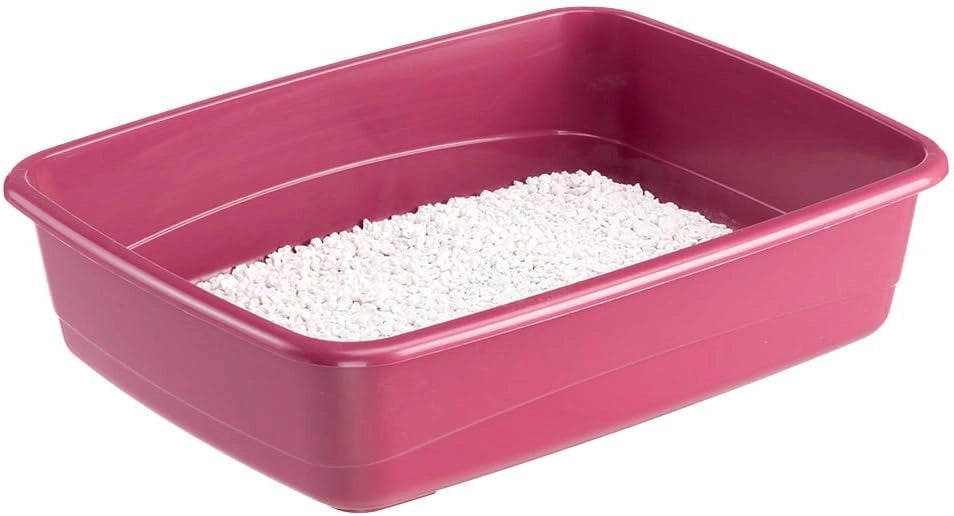 Ferplast Lettiera Gatto, Toilette per Gatti Aperta, con Bordi Alti, 54,5 x 39,5 x h 12,5 cm, NIP 20 Lettiera Animali Domestici, Vari Colori