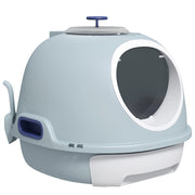 Casetta igienica per gatti con cassetto e paletta ¨C zephmum ¨C 47x55x44 cm blu