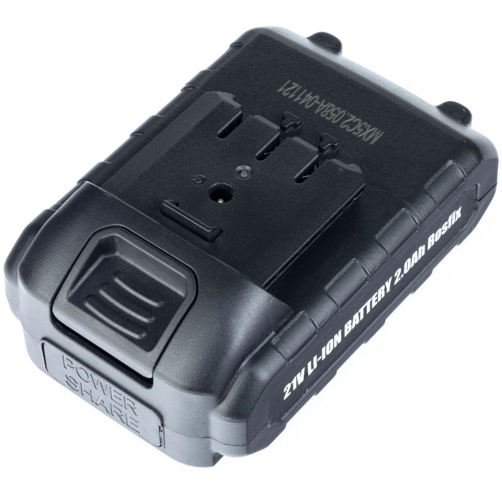 Batteria Li-Ion 2Ah per Utensili Elettrici Rosfix Serie Animal – 21V, Sistema di Controllo Elettronico