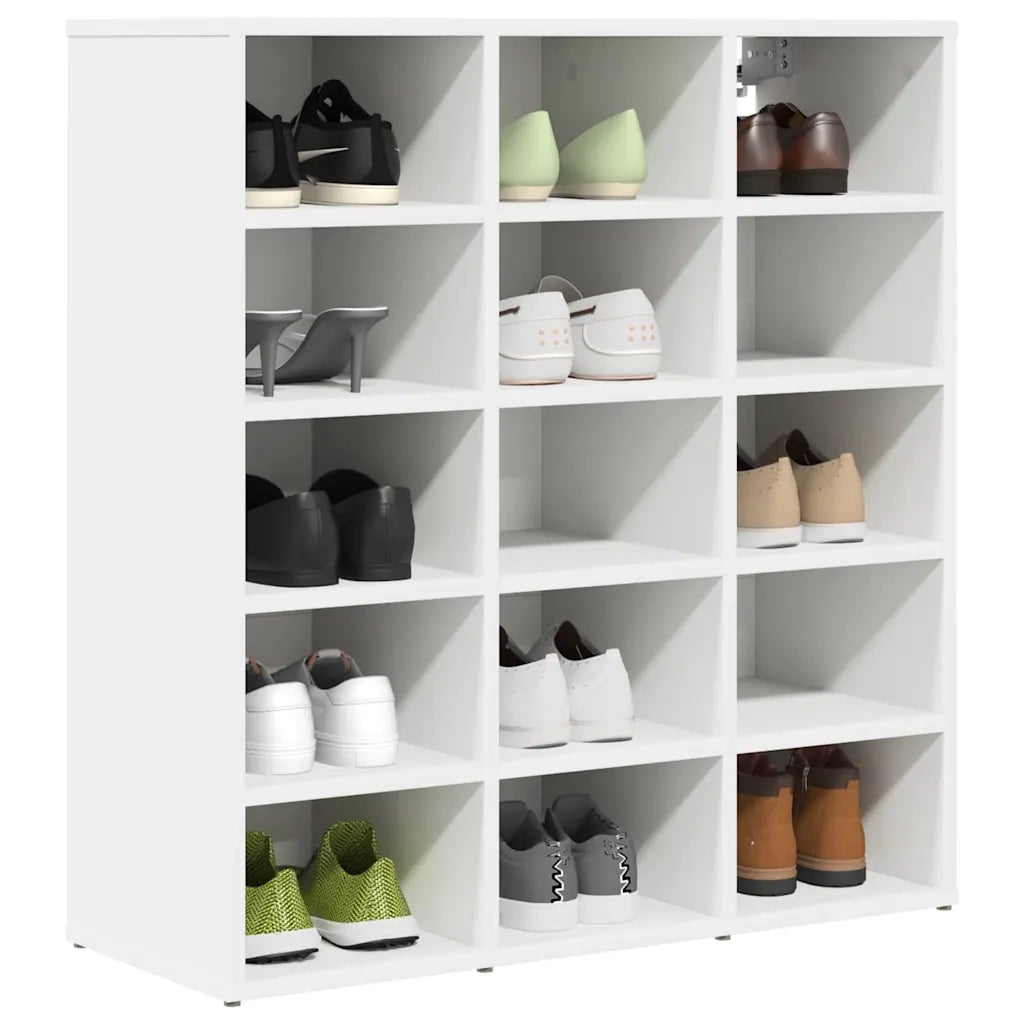 vidaXL Scarpiera Bianco 77.5 x 30 x 83.5 cm Legno multistrato
