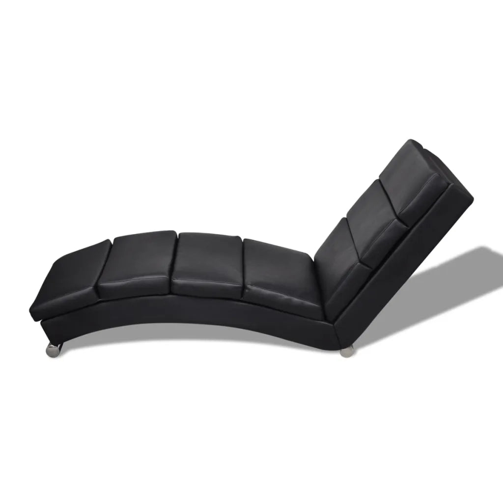 Sedia a Sdraio Nera in Similpelle cod mxl 58599
