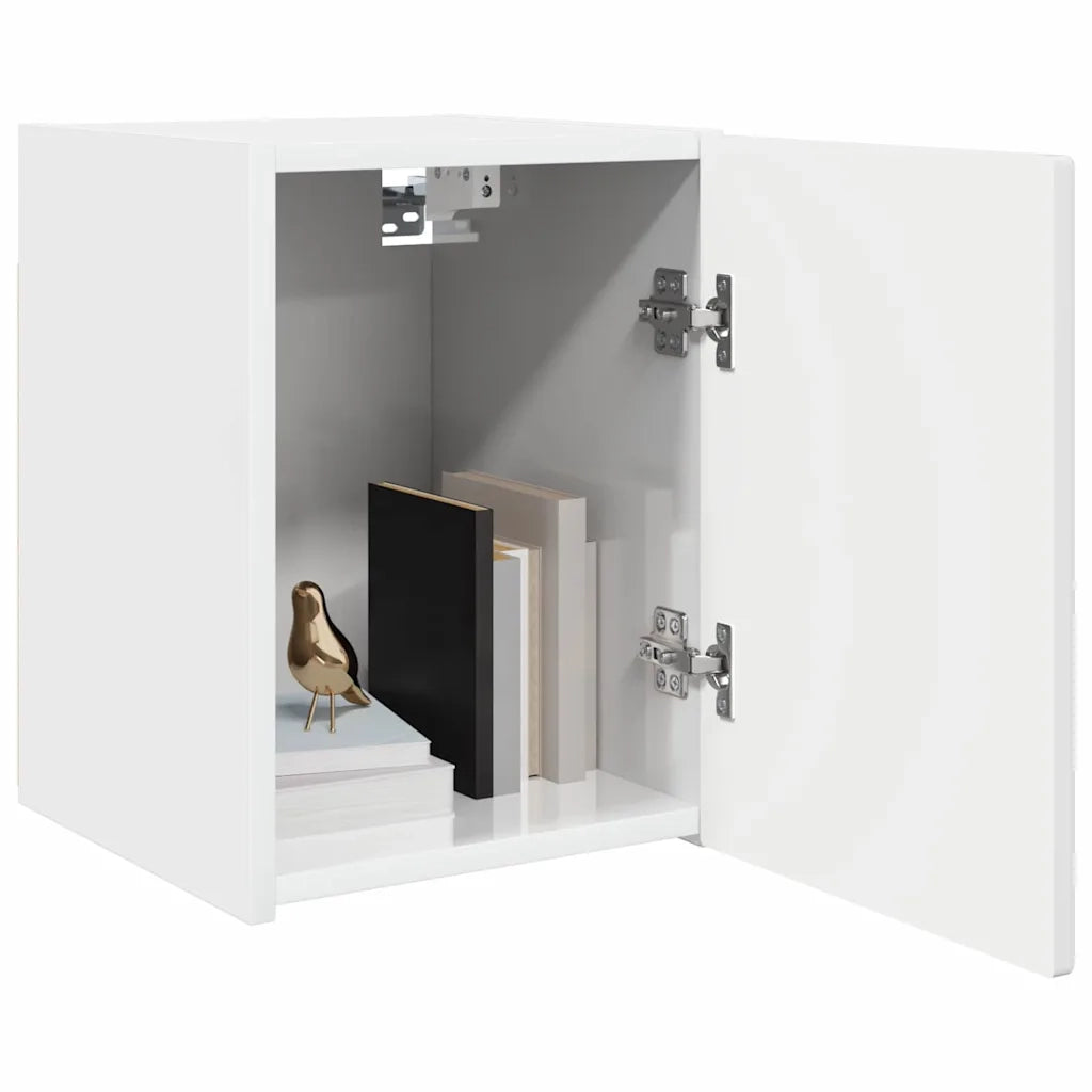 Mobile TV da parete 2 pcs Bianco Lucido 30 x 31 x 40 cm 892258