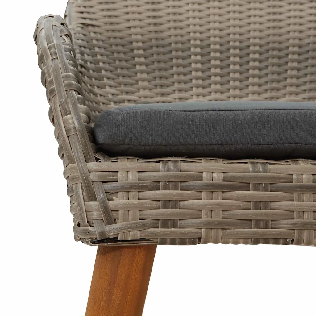 Sedia da Giardino 2 pcs Nero 62,5 x 55 x 82 cm polyrattan 42006213