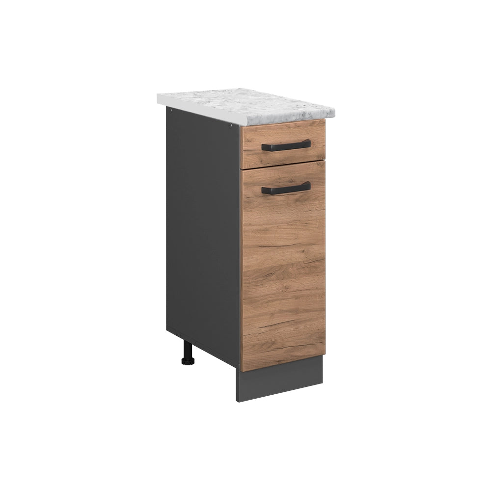 Vicco Mobiletto base per cucina Quercia dorata 30 cm PL Marmo