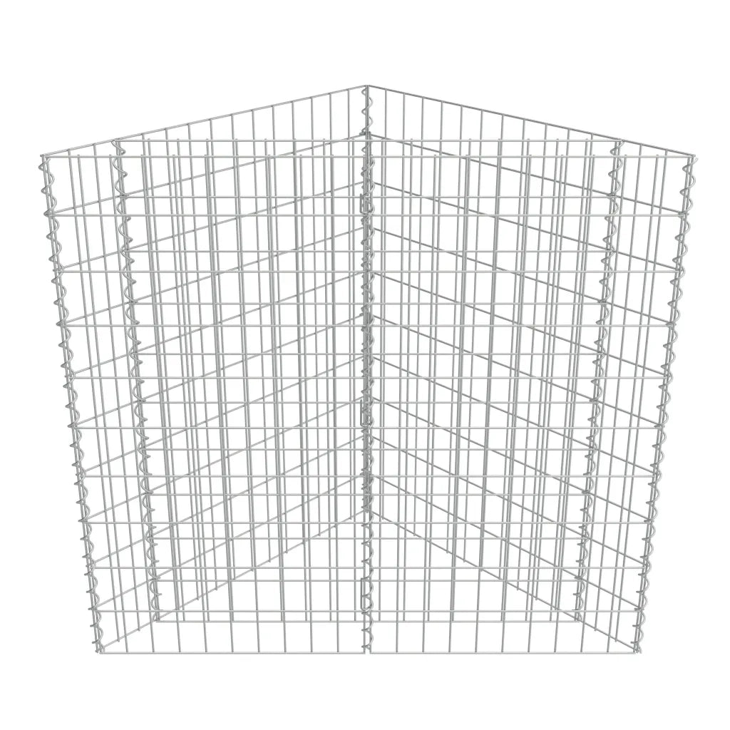 Gabbione Letto Rialzato in Acciaio Zincato 75x75x100 cm 143603