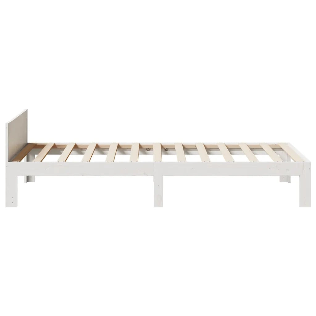 Giroletto senza Materasso Bianco 90x200 cm Legno Massello Pino 859233
