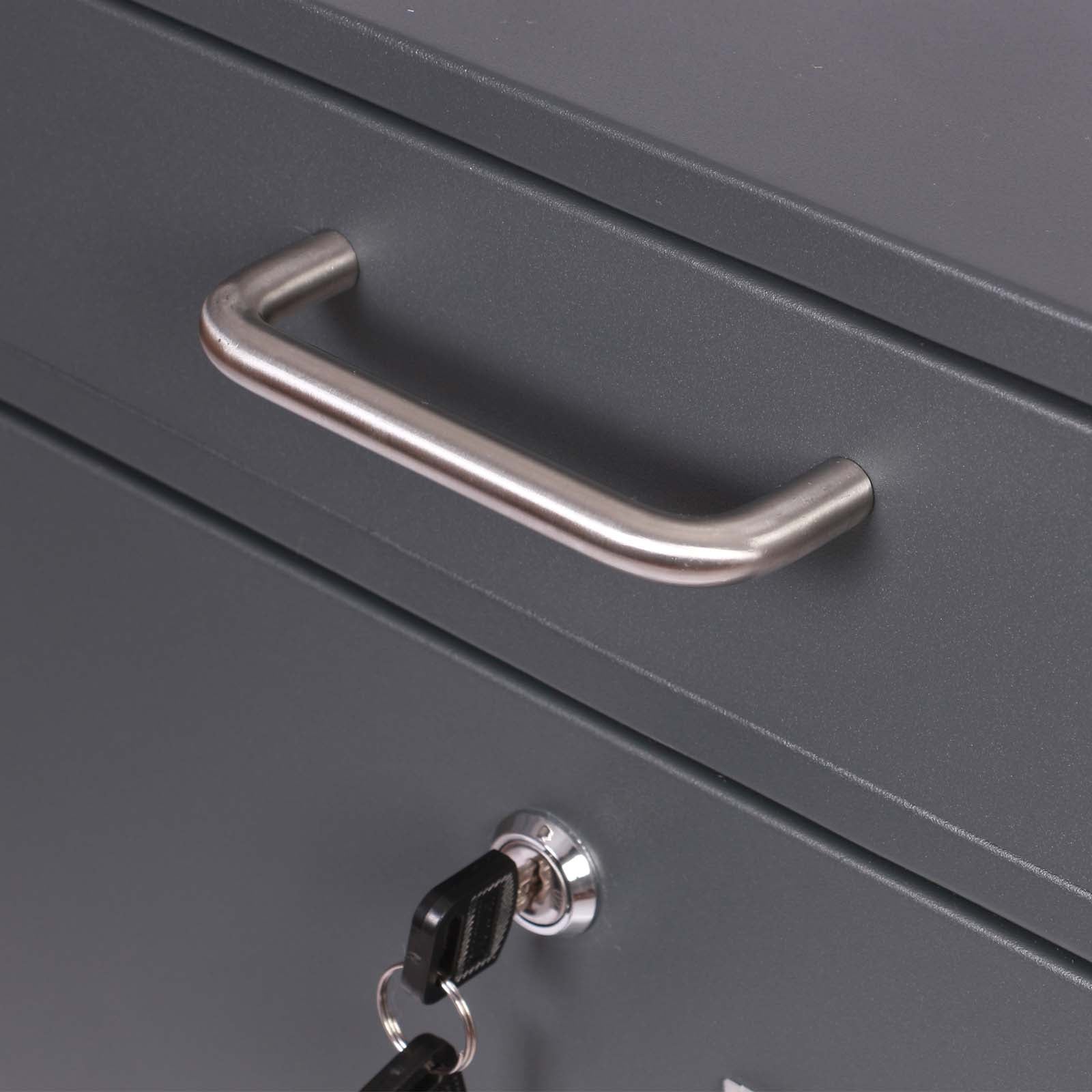 Cassetta postale singola V52 antracite, a parete o autoportante, con vetrino portanome