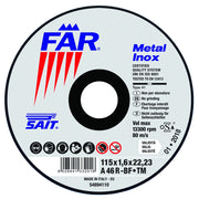 Sait DISCO ABRASIVO FAR-TM A 46 R Ø mm. 115x1,0x22,23 20.00 pz