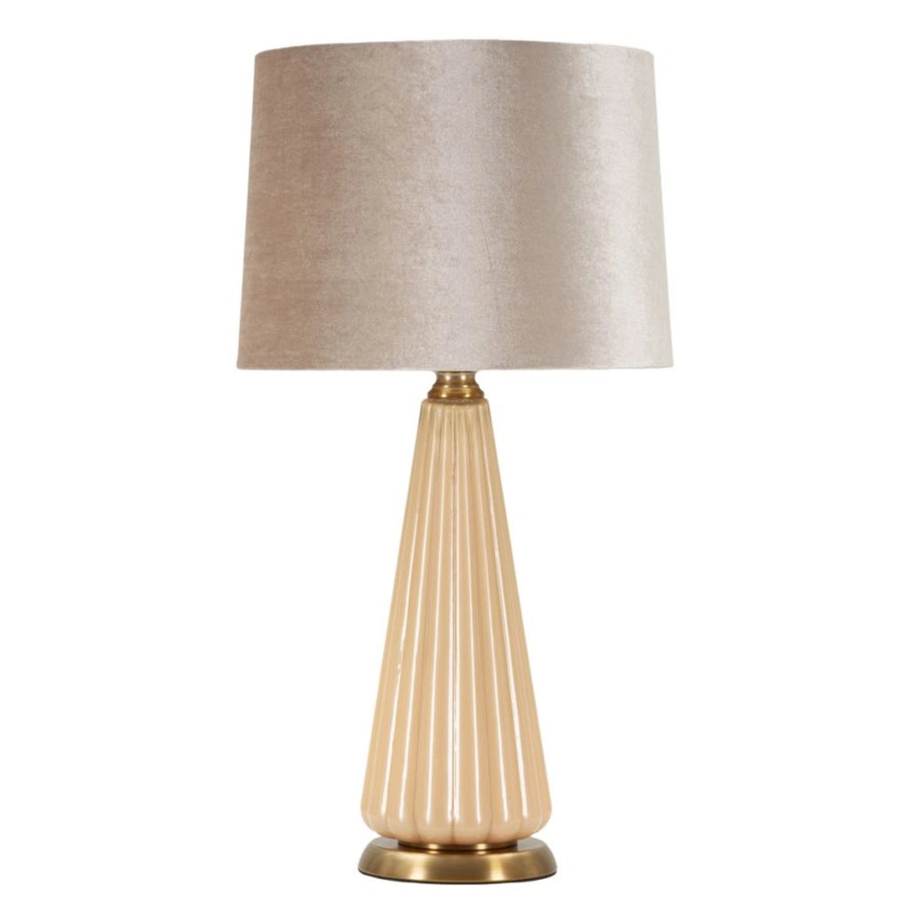 Lampada da Tavolo VKH729, Bianco, Vetro, 68,5x36,5x36,5 cm